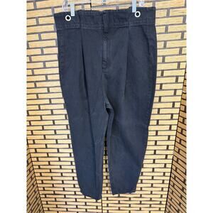 Asos Black Paperbag Waist Jeans Size 34/32